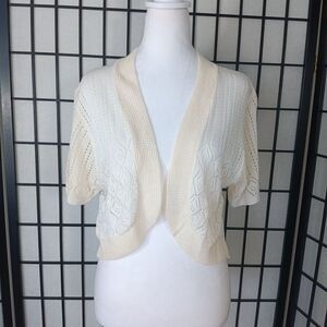 COOL ATTITUDE Women's Short Cardigan with S/S Size 1X